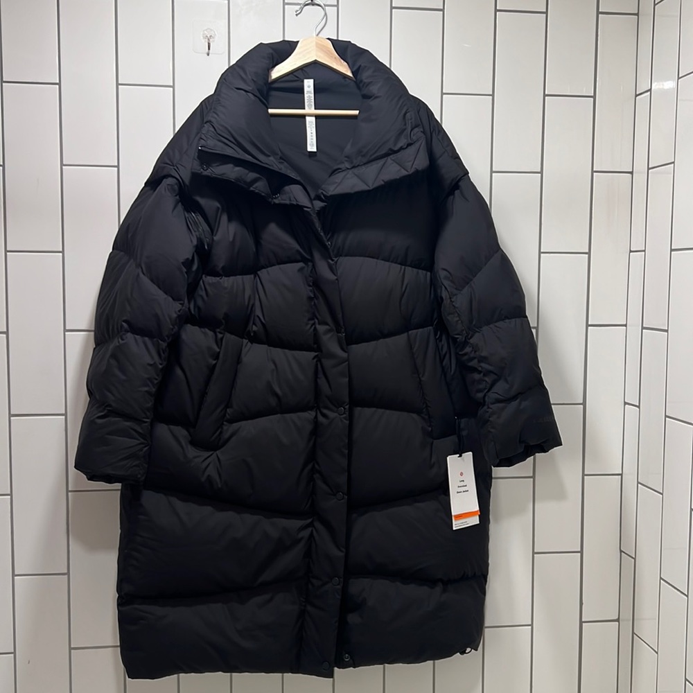 lululemon athletica Black Long Puffer Coat